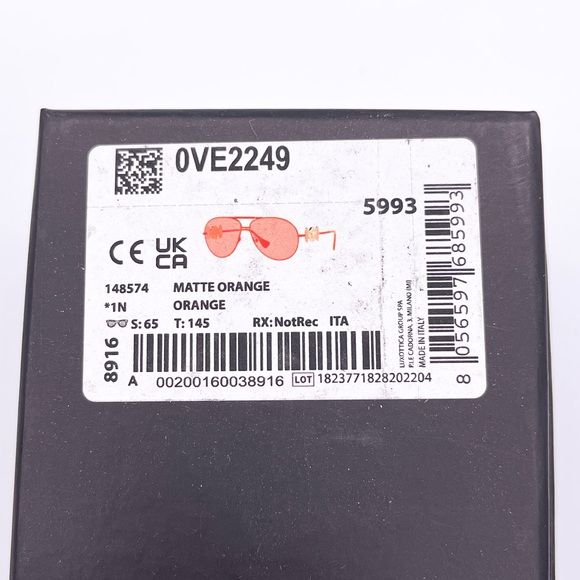 NEW VERSACE VE2249 1485/74 AVIATOR SUNGLASSES VERSACE MOD 2249 ORANGE AVIATOR - Picture 15 of 15